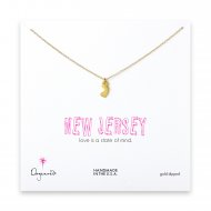 new jersey necklace, gold dipped