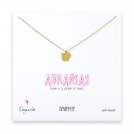 arkansas necklace, gold dipped