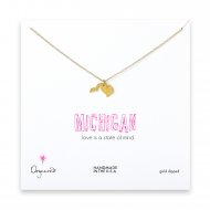 michigan w/upper necklace, gold dipped