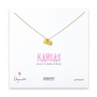 kansas necklace, gold dipped