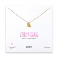 louisiana necklace, gold dipped