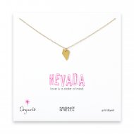 nevada necklace, gold dipped