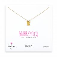 minnesota necklace, gold dipped