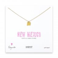 new mexico necklace, gold dipped
