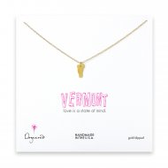 vermont necklace, gold dipped