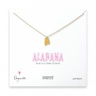 alabama necklace, gold dipped