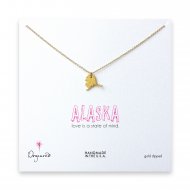 alaska necklace, gold dipped