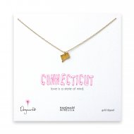 connecticut necklace, gold dipped