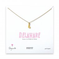 delaware necklace, gold dipped