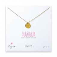 hawaii necklace, gold dipped