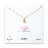 idaho necklace, gold dipped