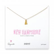 new hampshire necklace, gold dipped