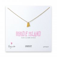 rhode Island necklace, gold dipped