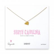 south carolina necklace, gold dipped