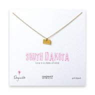 south dakota necklace, gold dipped