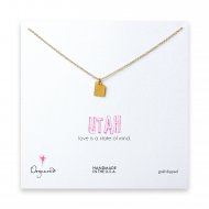 utah necklace, gold dipped
