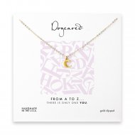 open c necklace, gold dipped- 18 inches