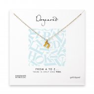 open n necklace, gold dipped -18 inches