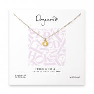 open o necklace, gold dipped -18 inches