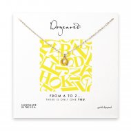 open q necklace, gold dipped -18 inches