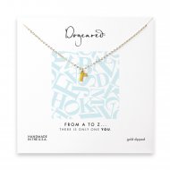 open r necklace, gold dipped -18 inches