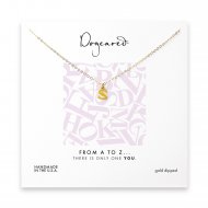 open s necklace, gold dipped -18 inches