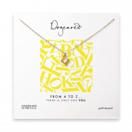 open u necklace, gold dipped -18 inches
