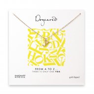 open y necklace, gold dipped -18 inches