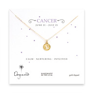 cancer zodiac gold dipped necklace