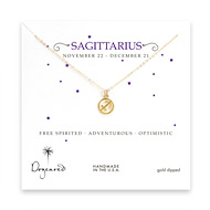 sagittarius zodiac gold dipped necklace