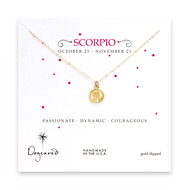 scorpio zodiac gold dipped necklace