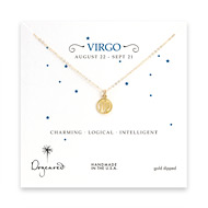 virgo zodiac gold dipped necklace