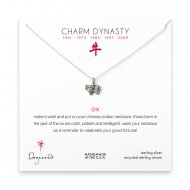 year of the ox charm necklace, sterling silver