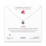year of the snake charm necklace, sterling silver
