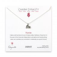 year of the horse charm necklace, sterling silver