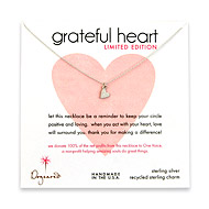 sterling silver limited edition grateful heart necklace with sideways heart