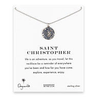 saint christopher sterling silver necklace - 18 inches
