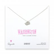 washington necklace, sterling silver