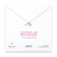 michigan w/upper necklace, sterling silver