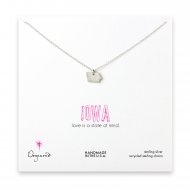 iowa necklace, sterling silver