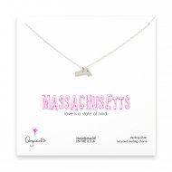 massachusetts necklace, sterling silver