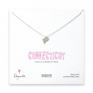 connecticut necklace, sterling silver