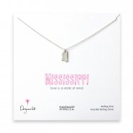 mississippi necklace, sterling silver
