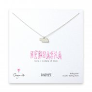 nebraska necklace, sterling silver