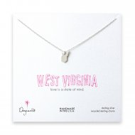 west virginia necklace, sterling silver