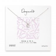 open c necklace, sterling silver- 18 inches