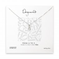 open h necklace, sterling silver -18 inches