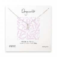 open k necklace, sterling silver -18 inches