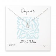 open n necklace, sterling silver -18 inches