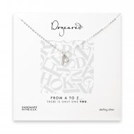 open p necklace, sterling silver -18 inches